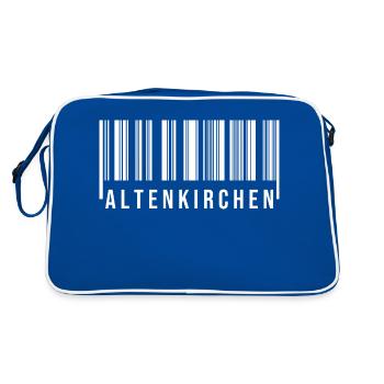 Altenkirchen Strichcode - Retro Tasche - Blau/Weiß - Hinten