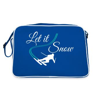 Let It Snow Skier - Retro Bag - blue/white - Back