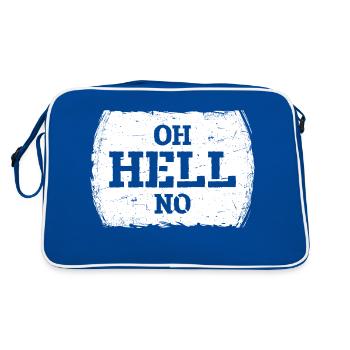 Oh Hell No Oh Hell No Funny Sarcasm Saying - Retro Bag - blue/white - Back