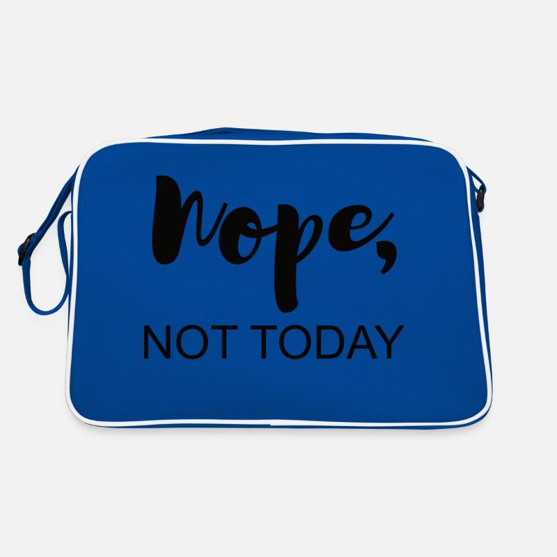 Heute nicht - Retro Tasche - Blau/Weiß