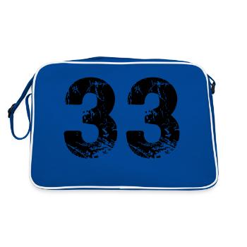 33 - Retro Bag - blue/white - Back