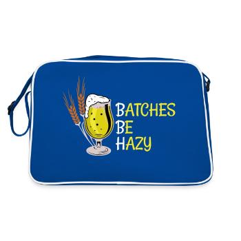 Batches be Hazy Beer Drinker Beer Brew Beer Glass - Retro Bag - blue/white - Back