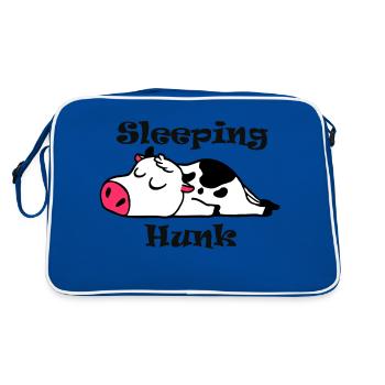 Sleeping Hunk Crow - Retro Bag - blue/white - Back