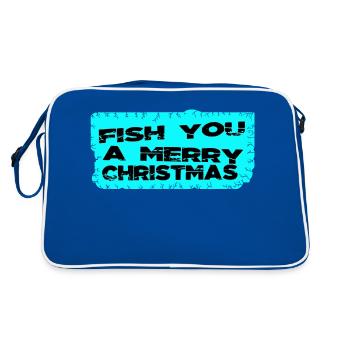 barbe adorable gang pêche pêche pêche poissons dinosaures - Sac Retro - bleu/blanc - Dos