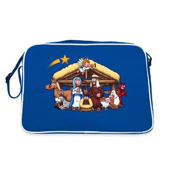 Nativity Scene - Retro Bag - blue/white - Back
