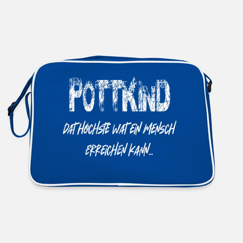 Ruhrpott Kind - Retro Tasche - Blau/Weiß
