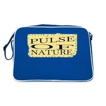 heartbeat symbolism wilderness exploration - Retro Tasche - Blau/Weiß - Hinten