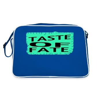 funny destiny unfolding funny sayings bday - Retro Tasche - Blau/Weiß - Hinten