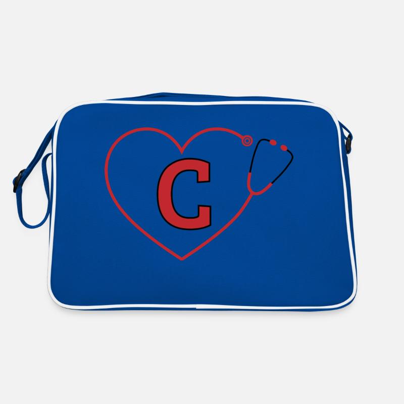 Stethoskop mit dem Buchstaben c Retro Tasche
