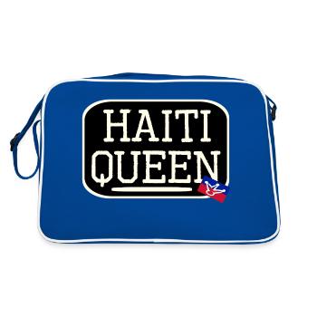 Logo d’Haïti avec un drôle de drapeau - Sac Retro - bleu/blanc - Dos