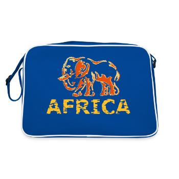 Afrique - Sac Retro - bleu/blanc - Dos