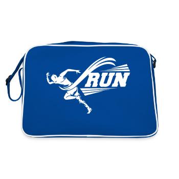Running Jogging Marathon - Sac Retro - bleu/blanc - Dos
