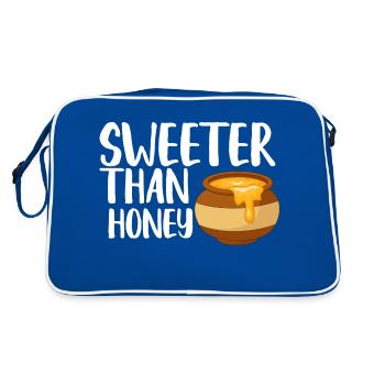 Sweeter than Honey - Retro Tasche - Blau/Weiß - Hinten