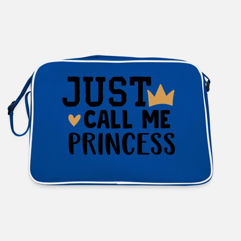 Just Call Me Princess - Retro Tasche - Blau/Weiß
