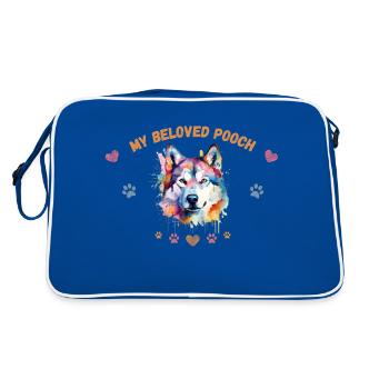 My beloved pooch G5 WE - Retro Bag - blue/white - Back