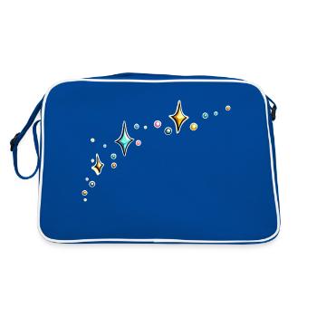 Glitter Glitter Stars Colorful - Retro Bag - blue/white - Back