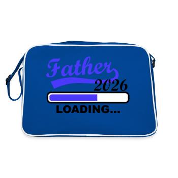Vater 2026 Wird Geladen Loading - Retro Tasche - Blau/Weiß - Hinten