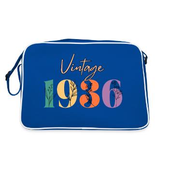 Vintage 1936 florale - Sac Retro - bleu/blanc - Dos