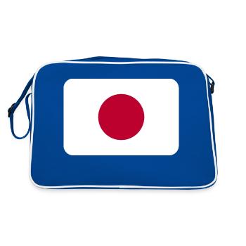 JAPAN FLAG round corner 400 dpi - Retro Bag - blue/white - Back
