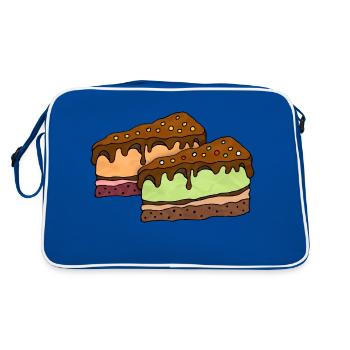 Cakes - Retro Bag - blue/white - Back