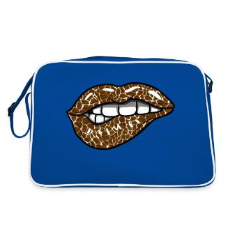 Lèvres de léopard - Sac Retro - bleu/blanc - Dos
