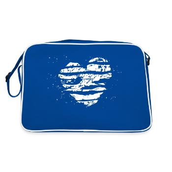 CLEAN COCAINE HEART. CLEAR COCAINE HEART. - Retro Bag - blue/white - Back