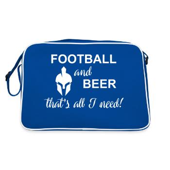 Beer Wine Whiskey Schnapps Alcohol - Retro Bag - blue/white - Back