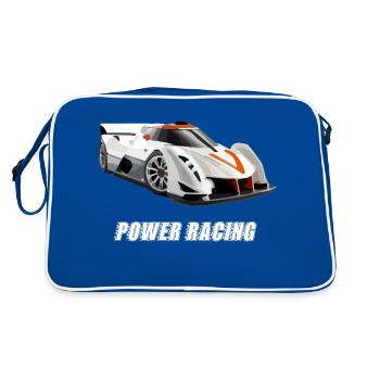 Power racing - Sac Retro - bleu/blanc - Dos