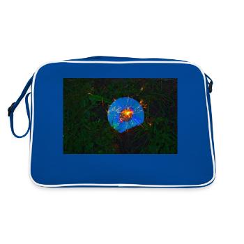Leuchti CD - Retro Tasche - Blau/Weiß - Hinten