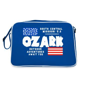 Missouri Ozark - Retro Tasche - Blau/Weiß - Hinten