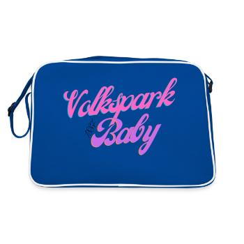 Volkspark Baby 1887 Mädchen - Retro Tasche - Blau/Weiß - Hinten