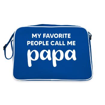 Mes personnes préférées m’appellent papa - Sac Retro - bleu/blanc - Dos
