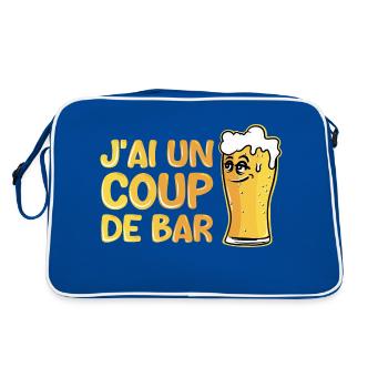 J’ai un coup de bar - Sac Retro - bleu/blanc - Dos
