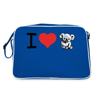 J’aime Koala Citation - Pet Design - Sac Retro - bleu/blanc - Dos