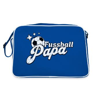 Design cool de papa de football pour les vrais fans de football - Sac Retro - bleu/blanc - Dos