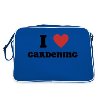 I Love Gardening - Retro Bag - blue/white - Back