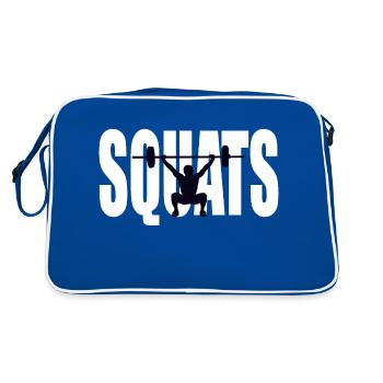 squats gym logo - Retro Bag - blue/white - Back