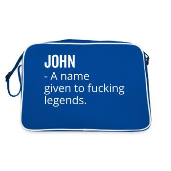 John a Name Given to Fucking Legends - Retro Bag - blue/white - Back
