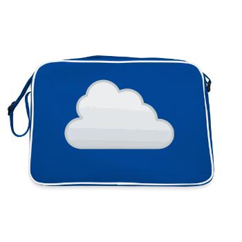Cloud Cloud Sky Gift Idea - Retro Bag - blue/white - Back