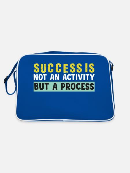 success is not an activity but a process - Retro Bag - blue/white - Back