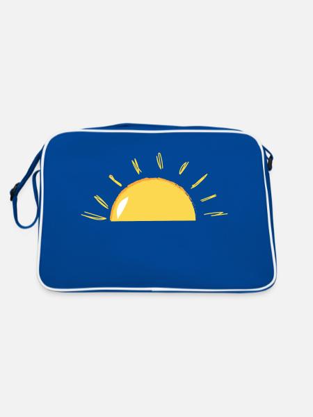 Sunshine - Retro Bag - blue/white - Back