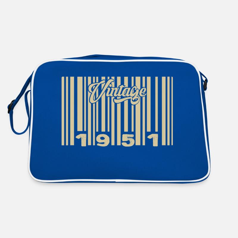 Vintage 1951 Barcode 1951: Year 2025. Retro Bag