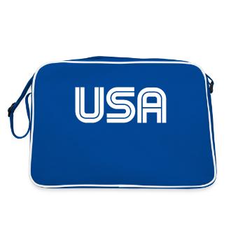 Logo des États-Unis - Slogan - États-Unis d’Amérique - Sac Retro - bleu/blanc - Dos
