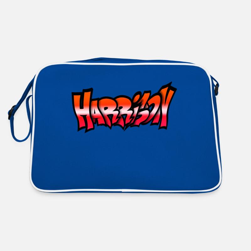 Harrison GRAFFITI NAME rot Retro Tasche