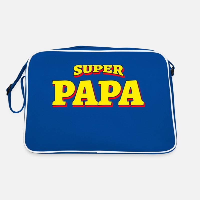 SUPER DADA (COMICS) - SUPERDAD SUPERHELD - Retro Tasche - Blau/Weiß