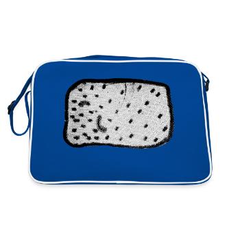 Litter box inspires Helge Schneider picture puzzles - Retro Bag - blue/white - Back