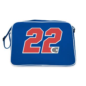 Edirne - Retro Bag - blue/white - Back