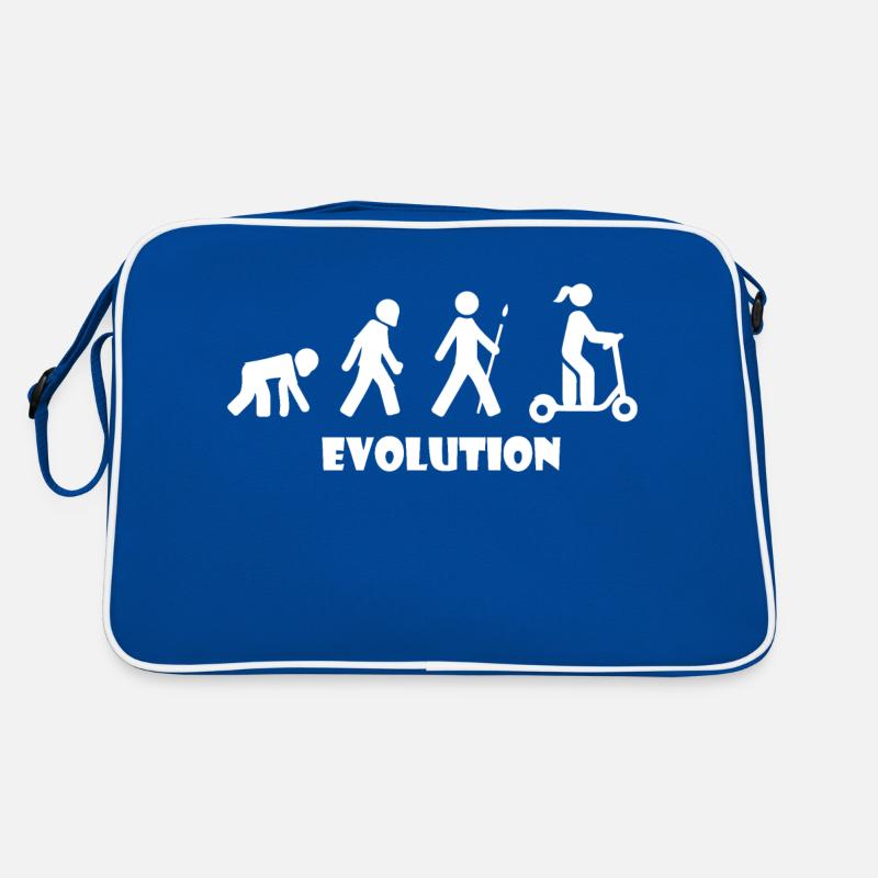 E-Scooter Roller Scooter - Sac Retro - bleu/blanc
