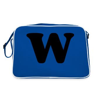 Lettre w - Sac Retro - bleu/blanc - Dos