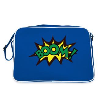 Boom! - Retro Tasche - Blau/Weiß - Hinten